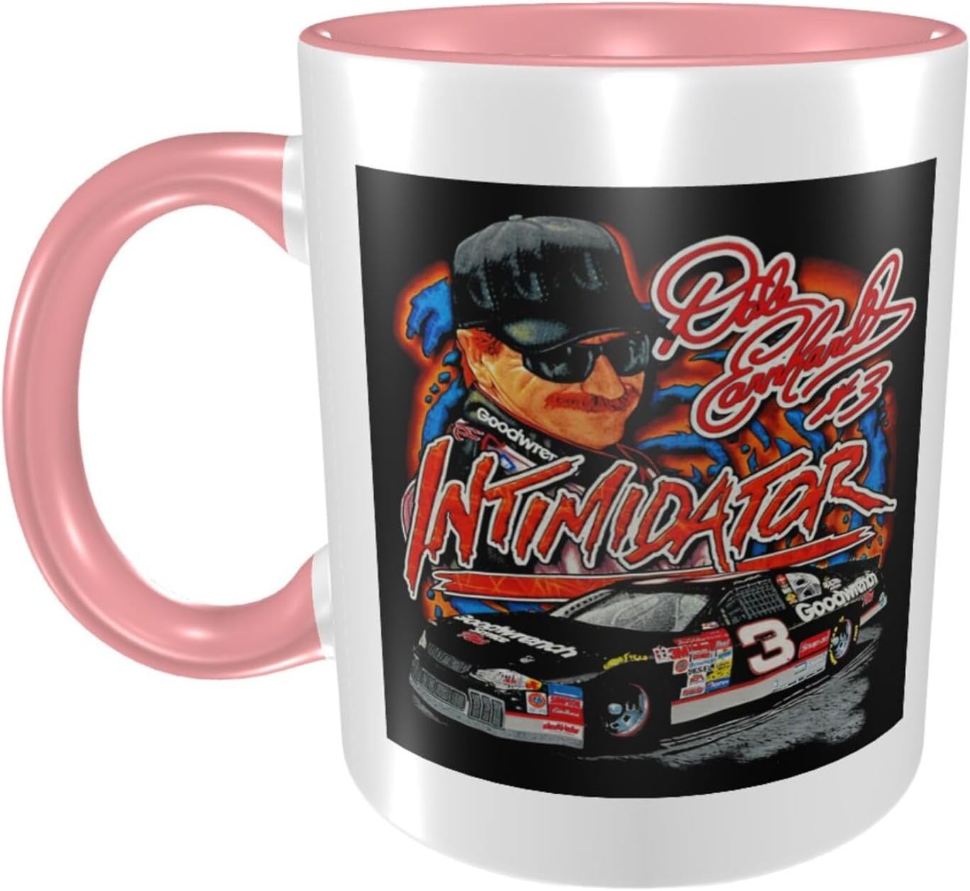 Dale Racer Earnhardt Racing Champion – Taza de café de cerámica para oficina, hogar, regalo, té, bebidas calientes, 12 onzas