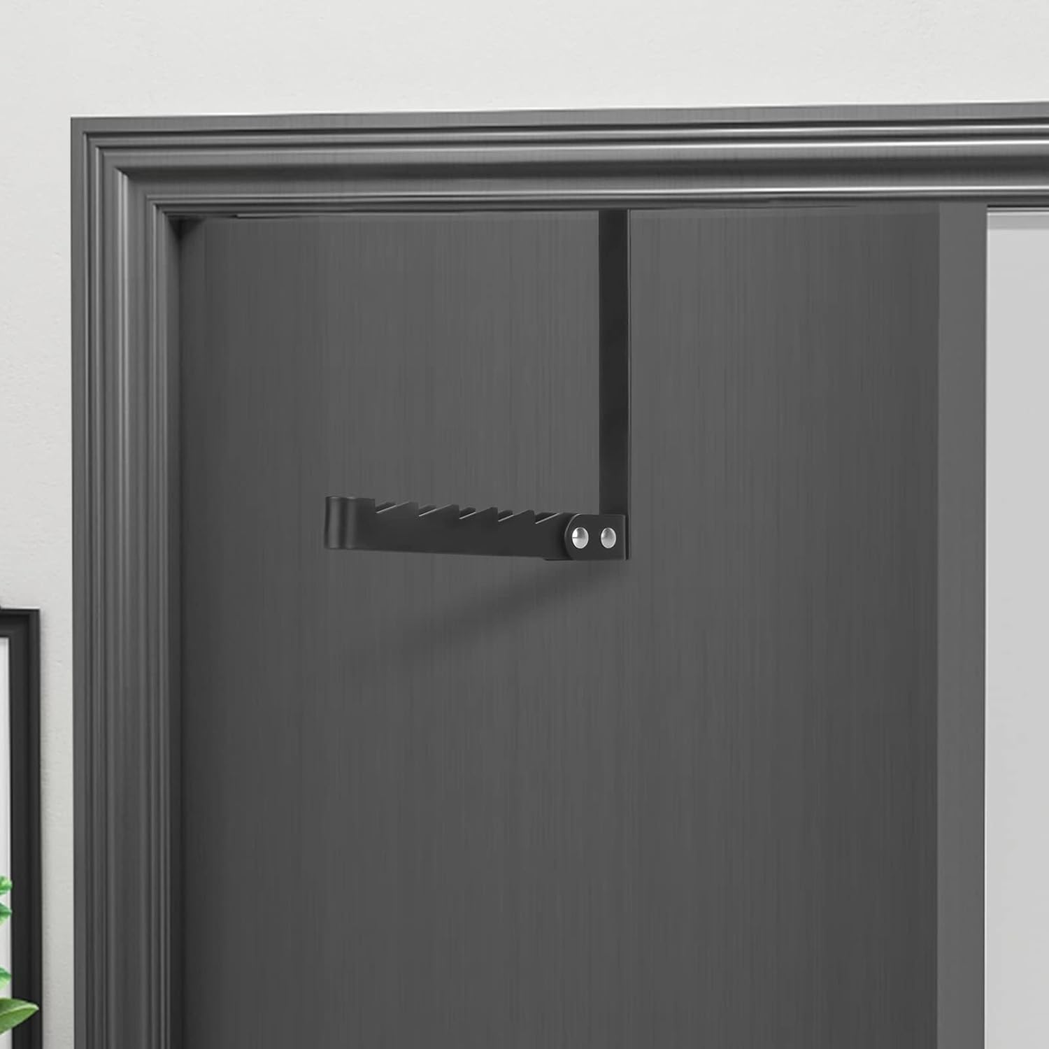 FYY Ganchos para colgar sobre la puerta, 1 paquete plegable plegable sobre la puerta, estante organizador para ahorrar espacio, colgador de