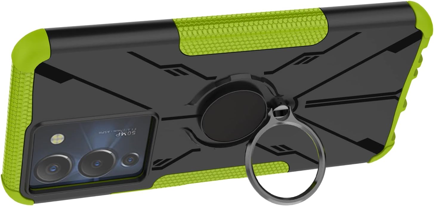 Kukoufey Funda para Infinix Note 12 Turbo, funda giratoria de 360 con función atril de doble capa a prueba de golpes para Infinix Note 12 G96  Note