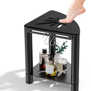 Taburete de ducha de esquina de metal para afeitarse las piernas, taburete de ducha para ducha interior, impermeable, bancos de ducha de esquina con Taburete de ducha de esquina de metal para afeitarse las piernas, taburete de ducha para ducha interior, impermeable, bancos de ducha de esquina con