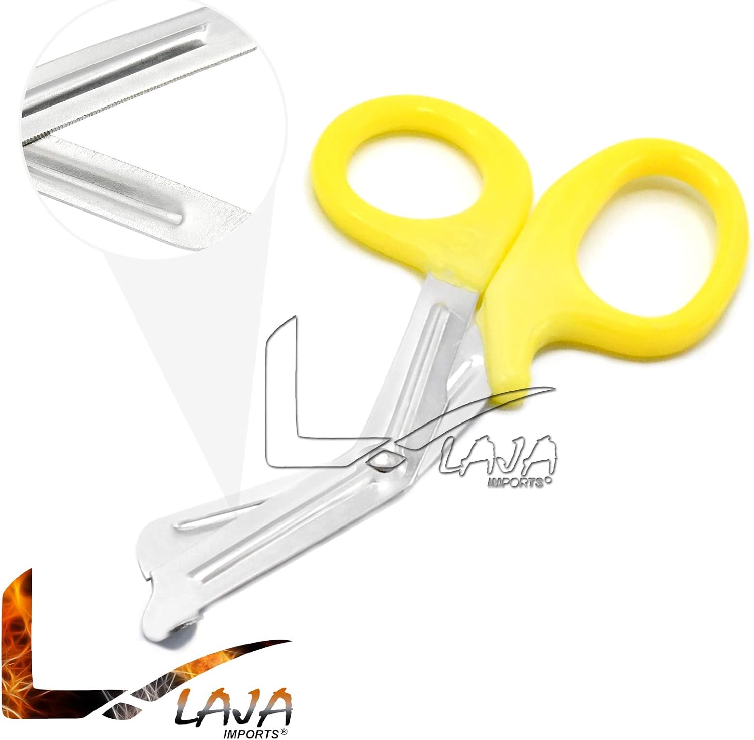 3 piezas (negro, amarillo y azul) para uso paramédico, vendaje trauma EMT, tijeras de acero inoxidable de 7.25 pulgadas (marca LAJA IMPORTS