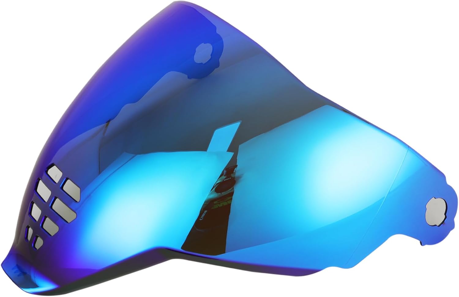 Soman Icon Airflite – Visera de repuesto para visera facial, lente de visera Icon Airflite compatible con protección UV IC-60 (azul humo Revo)