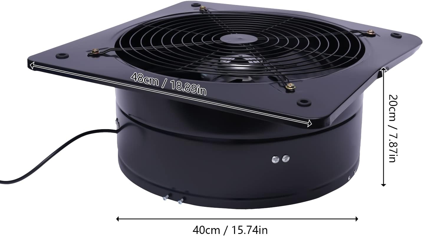 TBVECHI Extractor de ventilación industrial de 16 pulgadas y 110 V, ventilador de ventilación de 750 W, ventilador de ventilación para baño y cocina