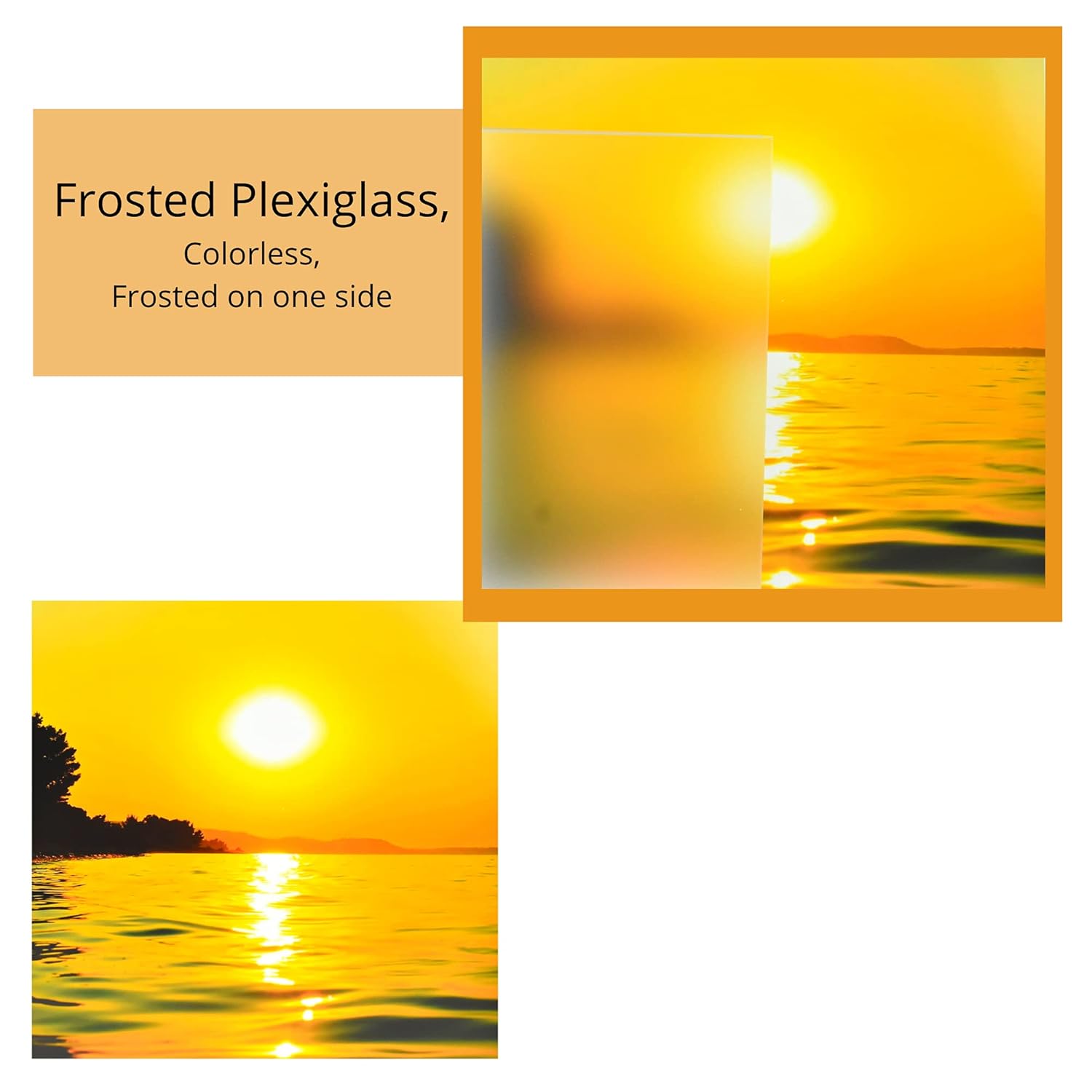 P-95 – Lámina de plástico de plexiglás acrílico incoloro, esmerilada, 18 pulgadas de grosor x 18 x 24 pulgadas y más, dimensiones del vidrio de
