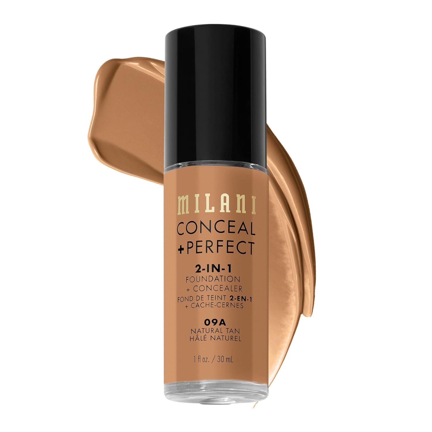 Milani – Conceal + Perfect 2 en 1, Base + Corrector (1 onza fluida) – Base líquida libre de crueldad animal Cubre ojeras, manchas y decoloración de