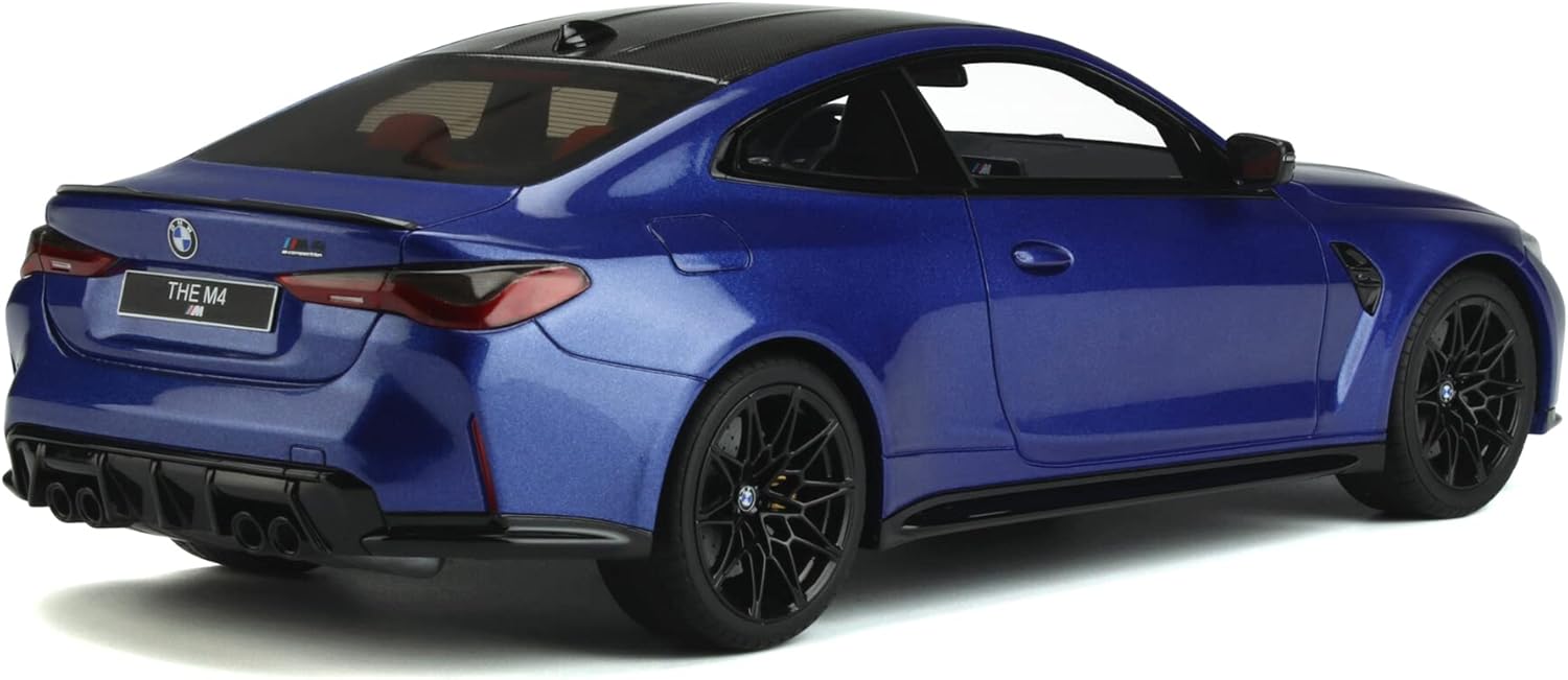 GT Spirit GT851 M4 (G82) Coupé Portimao Blue Metallic 2020 con tapa de carbono, edición limitada a 1300 piezas en todo el mundo modelo 118 de GT