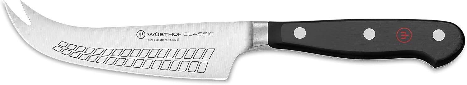 WÜSTHOF Cuchillo clásico de queso duro de 4.75″, negro