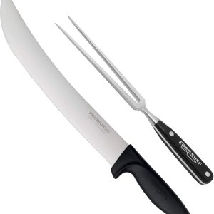 Ergo Chef Prodigy – Cuchillo de corte curvado de 12 pulgadas y tenedor de tallado Pro Series, 12 pulgadas y 8 pulgadas Ergo Chef Prodigy – Cuchillo de corte curvado de 12 pulgadas y tenedor de tallado Pro Series, 12 pulgadas y 8 pulgadas