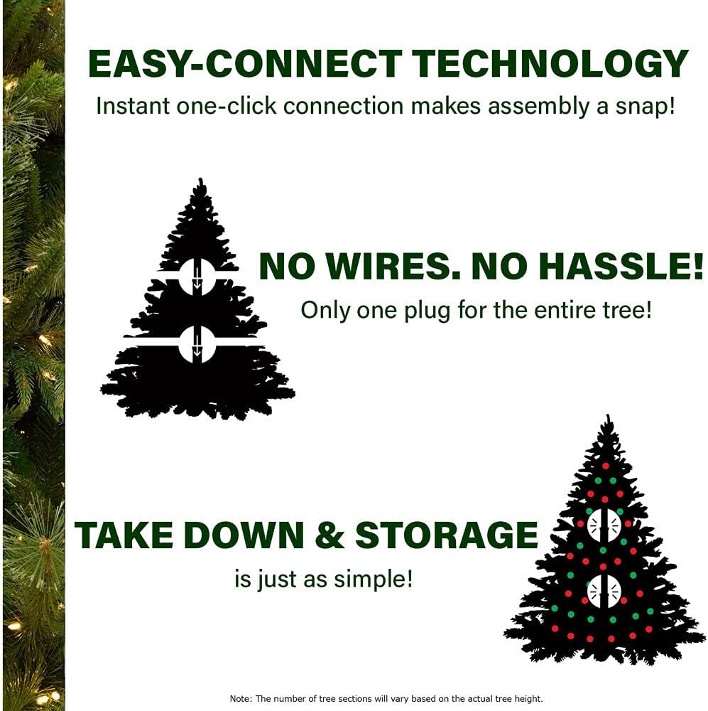 Fraser Hill Farm – Árbol de Navidad aterciopelado de 6.5 pies, previamente iluminado, pino de navidad nevado, luces LED transparentes, FFMP065-5SN