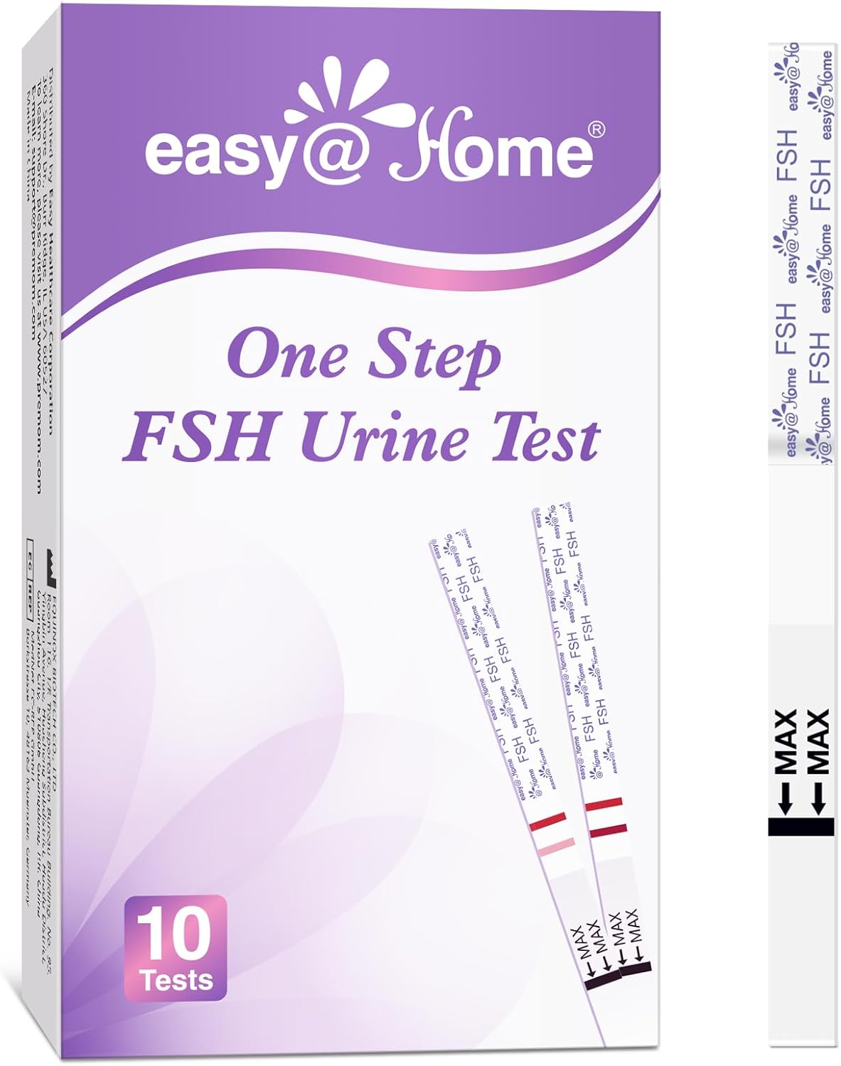 EasyHome Prueba de menopausia FSH 10 tiras reactivas de FSH comprenda su reserva ovárica y optimice el momento de la concepción en casa