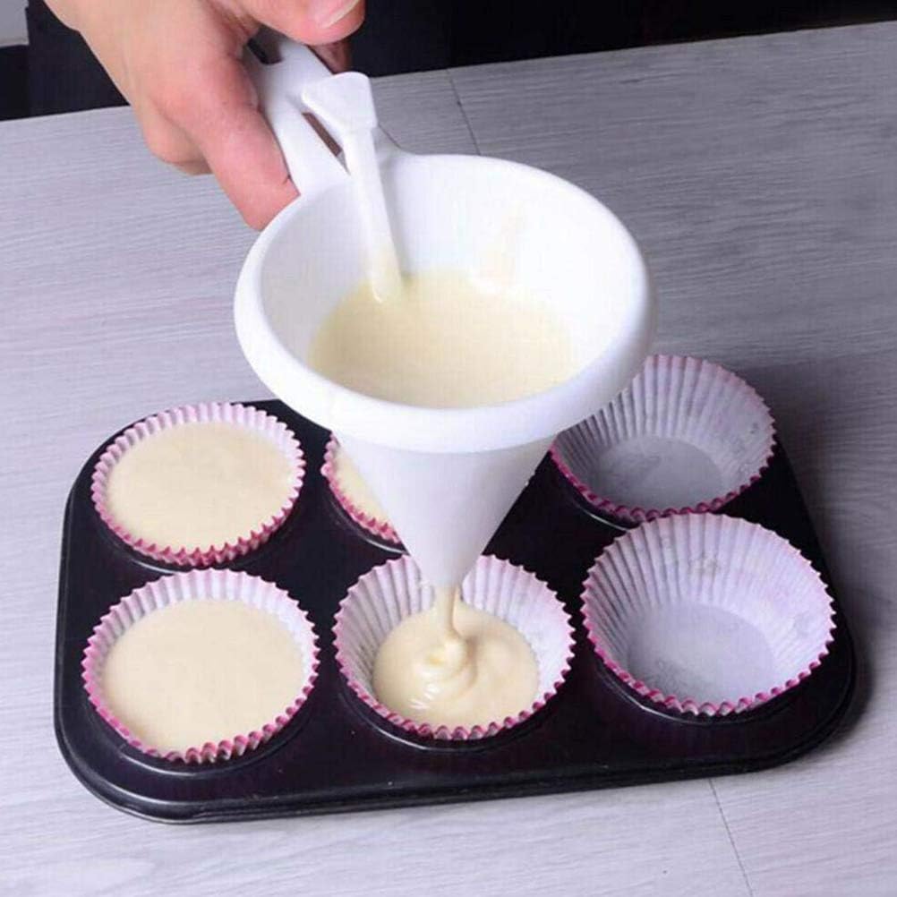 Embudo de chocolate blanco, herramientas especiales para panqueques y artilugios, dispensadores de rebozado, embudo para hornear, pastel, postre,