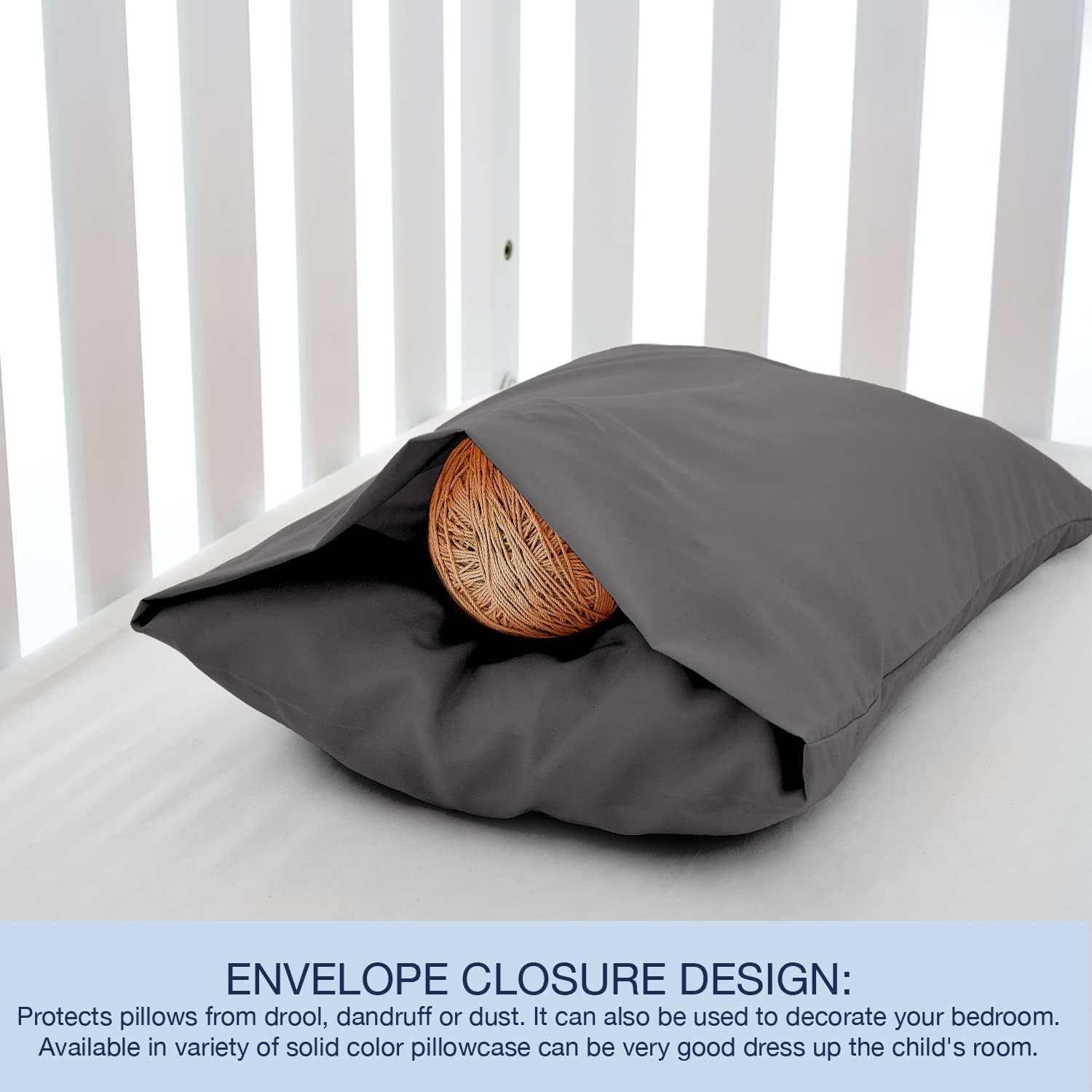 EXQ Home Juego de 2 fundas de almohada de viaje de 14 x 20 pulgadas, fundas de almohada pequeñas para almohadas de bebé de 12 x 16 pulgadas, 13 x 18
