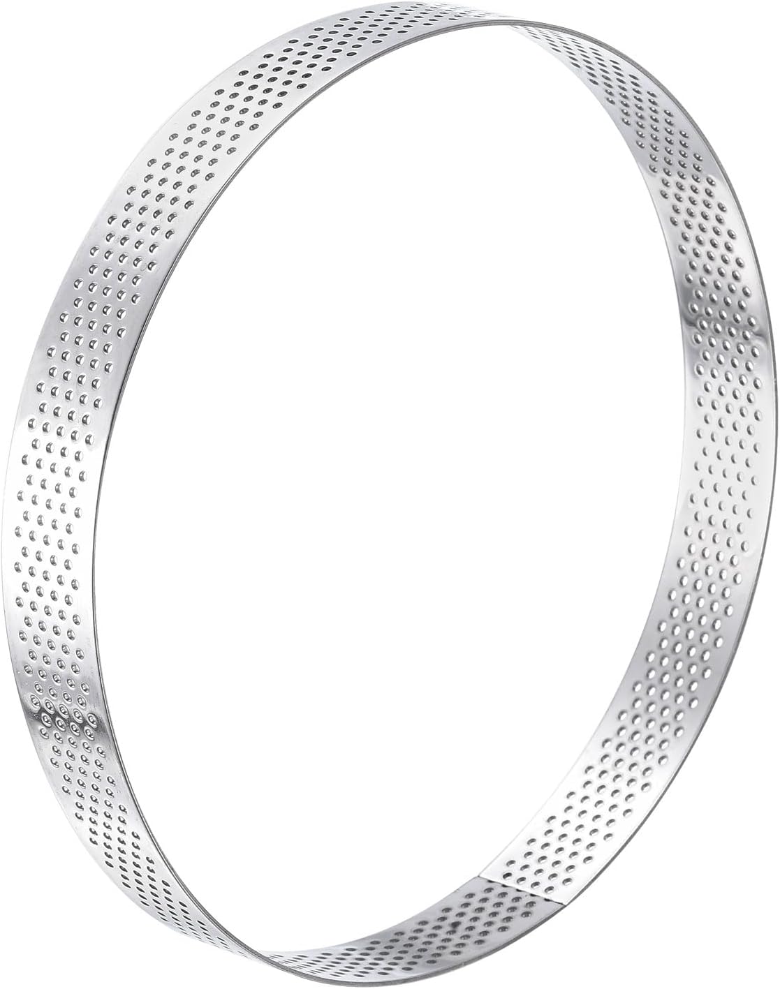 uxcell Anillos pequeños de acero inoxidable para tartas, anillo perforado para mousse, para hornear cocina, resistente al calor, 5.9 pulgadas de