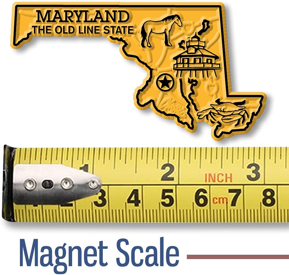Imán con diseño de mapa de estado, Maryland