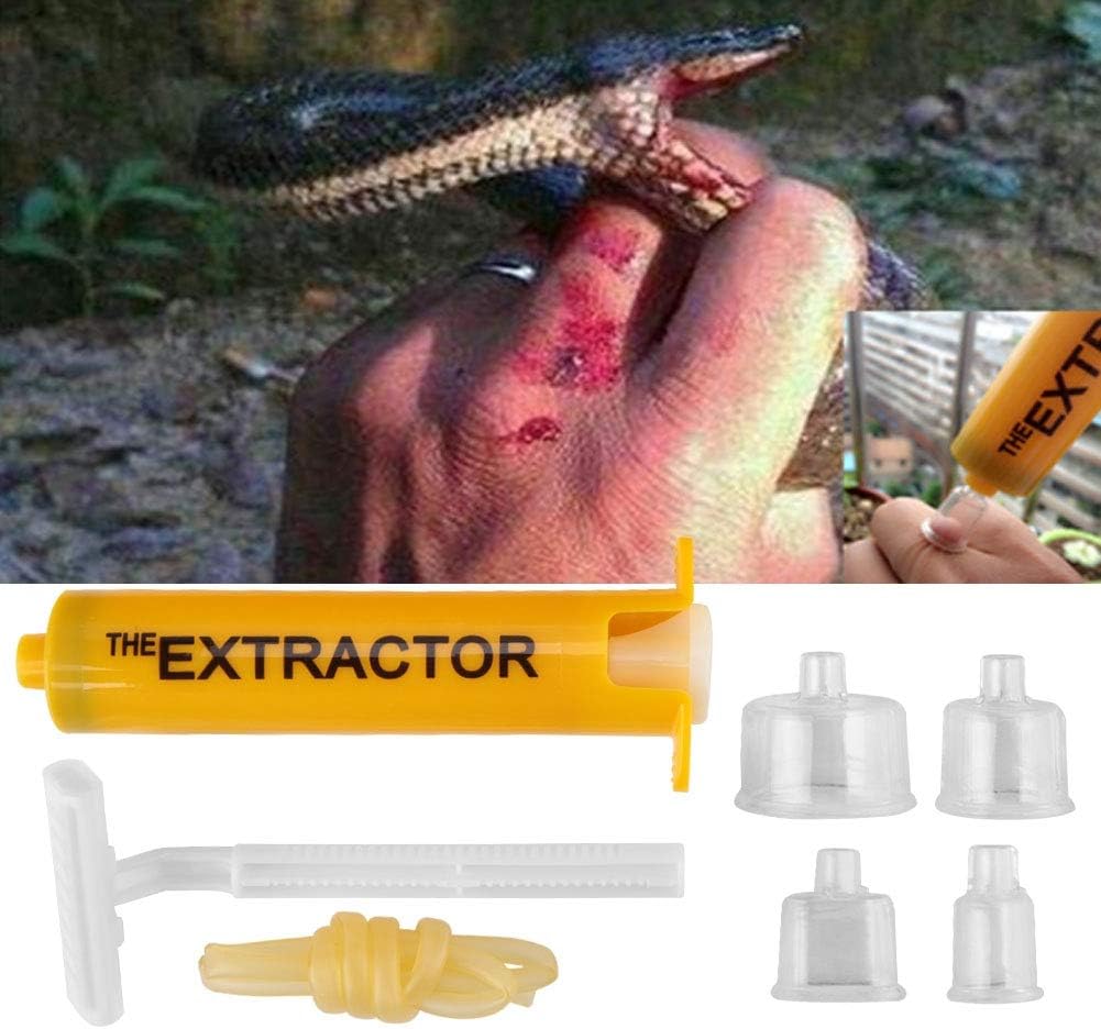 Kit de bomba de succión para extractor de veneno, bomba de picadura, primeros auxilios de seguridad de emergencia rápida, suministros de primeros