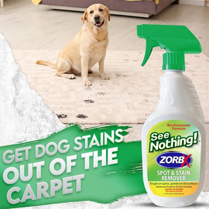 ZORBX Spray removedor de manchas y manchas See Nothing, removedor de manchas perfecto para zapatos, ropa, muebles y ropa de cama de mascotas,