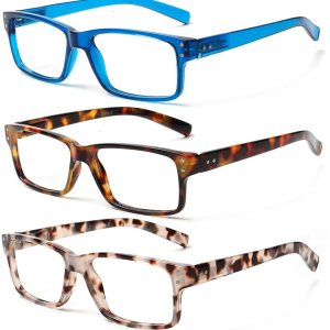 NORPERWIS Gafas de lectura, 5 pares de lentes de calidad con bisagra de resorte para leer para hombres y mujeres (paquete de 5 colores mixtos -4, NORPERWIS Gafas de lectura, 5 pares de lentes de calidad con bisagra de resorte para leer para hombres y mujeres (paquete de 5 colores mixtos -4,