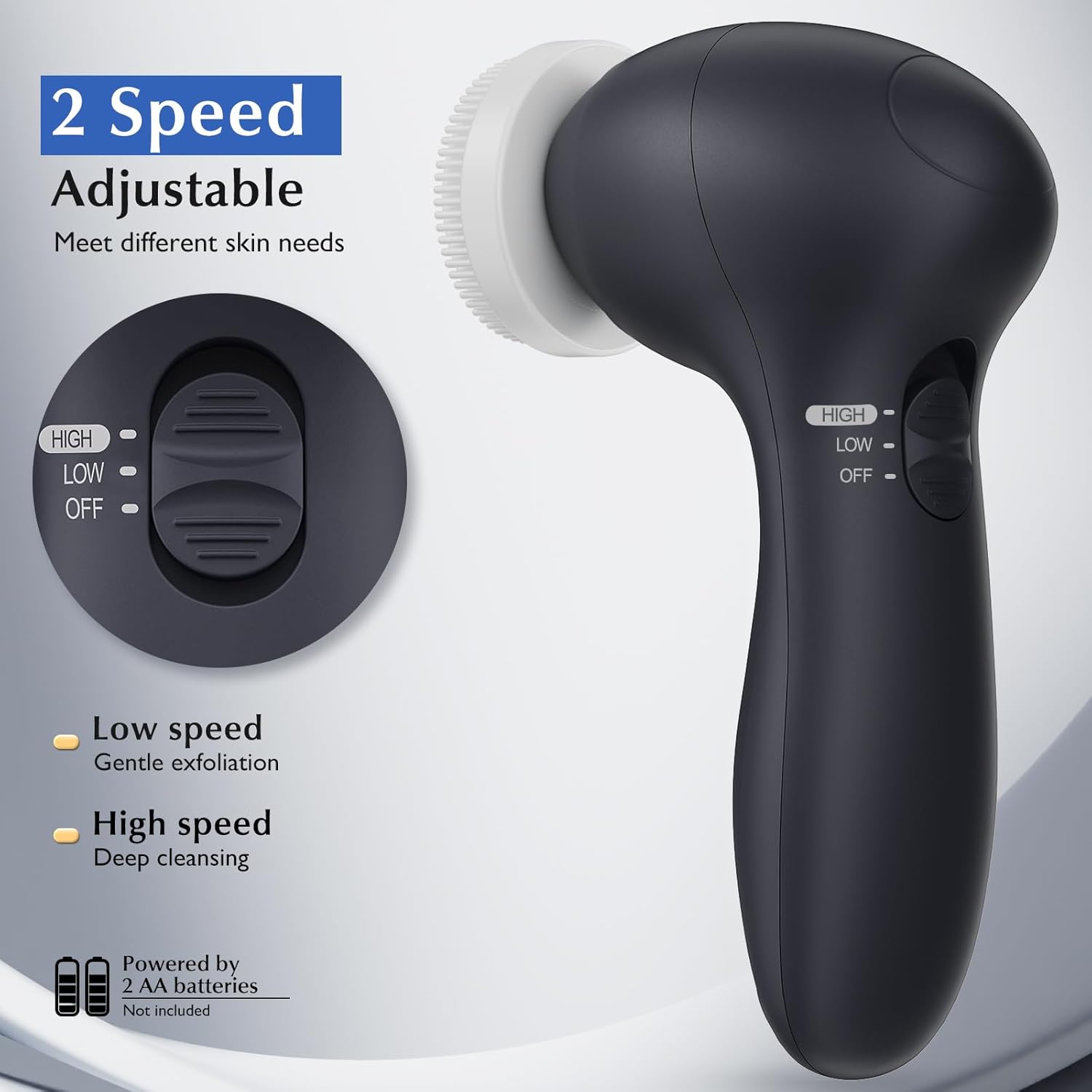 Cepillo de limpieza facial COSLUS 7 en 1 JBK-D Dispositivo limpiador eléctrico giratorio exfoliante impermeable de limpieza profunda, máquina