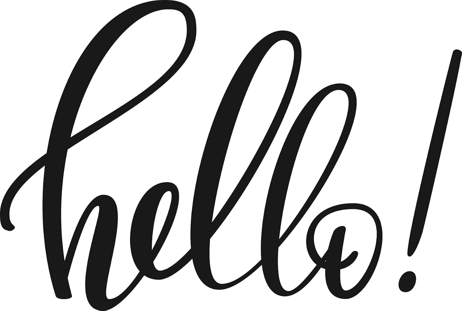 Hola sello de goma, 2 x 3″ sello de madera