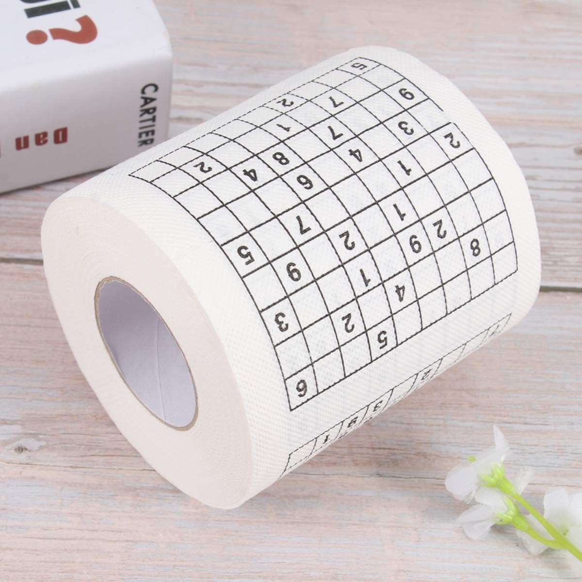 Impreso divertido papel Sudoku papel higiénico baño tejido
