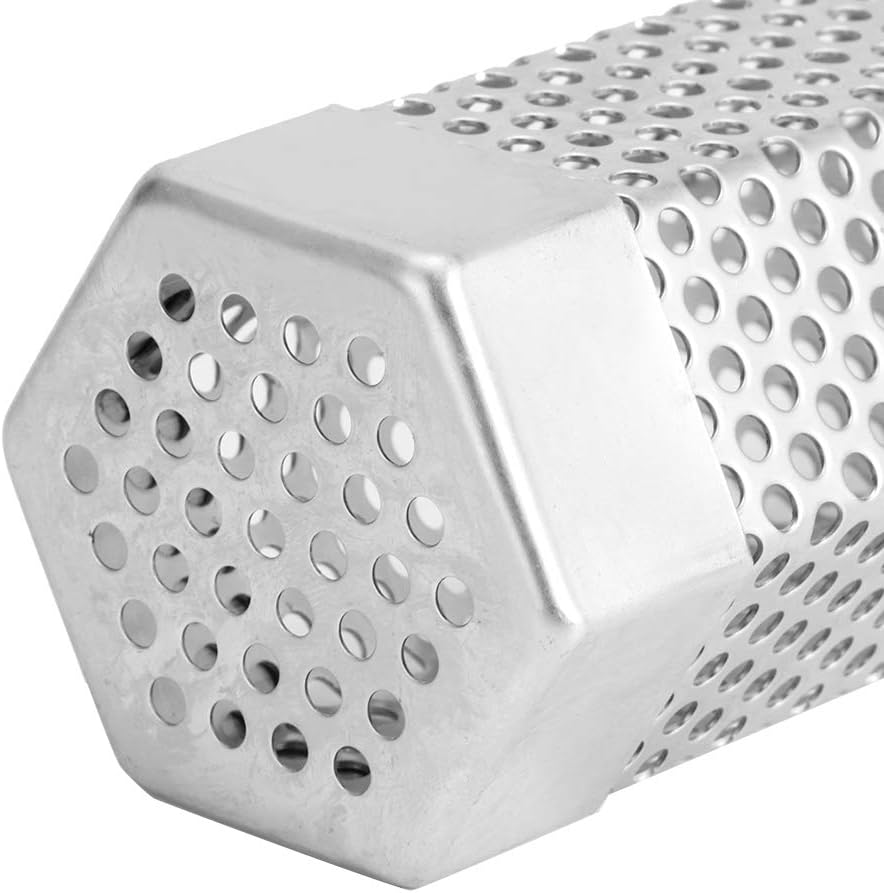 GOTOTOP Tubo de ahumador de pellets, 2 piezas, tubo de ahumador para parrilla, tubo de malla, tubo de humo, tubo de pellets de acero inoxidable de 6