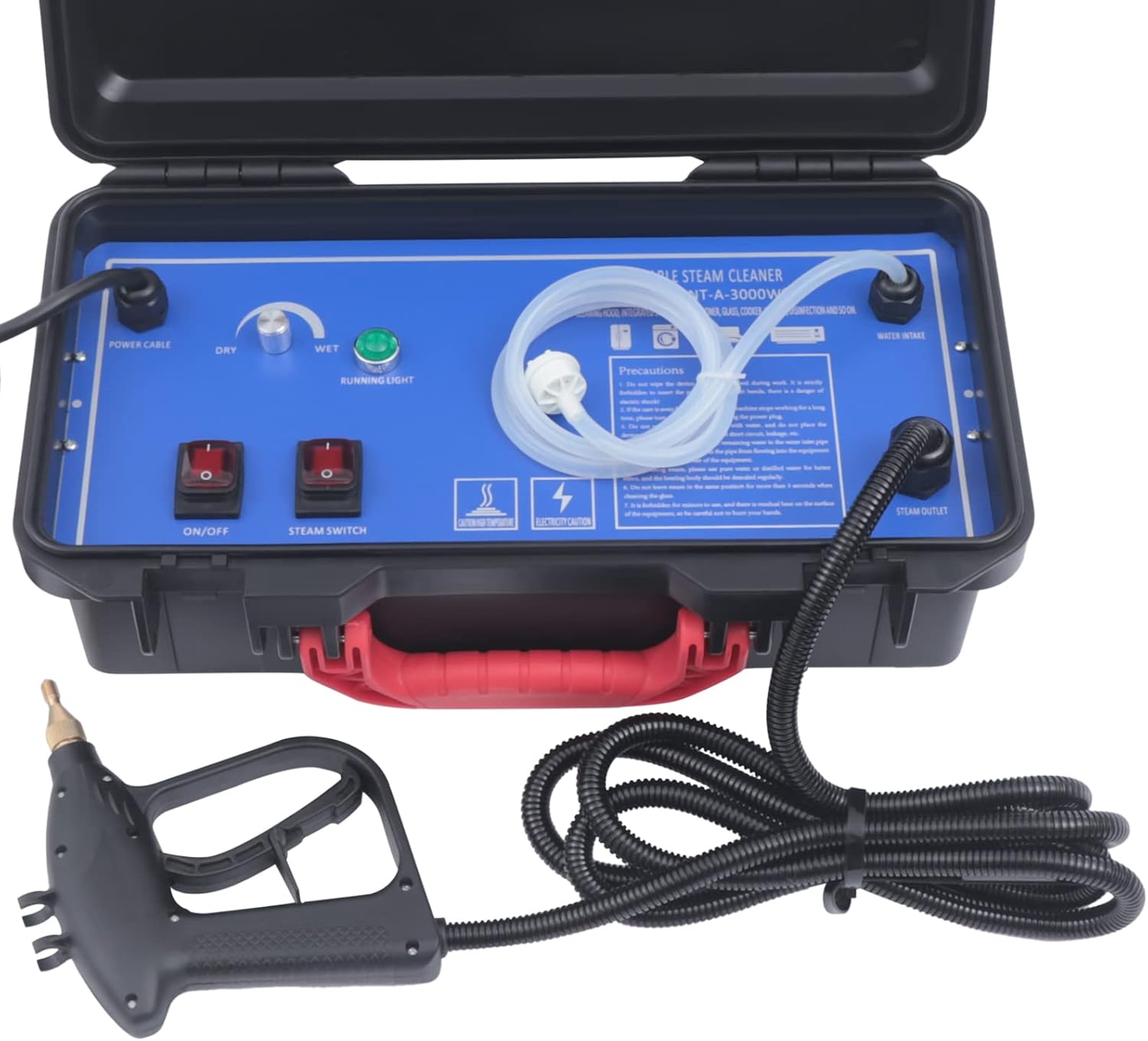 Limpiador de vapor de alta presión de 1700 W, limpiador de vapor bajo demanda y eliminación de papel tapiz, sistema de máquina de limpieza de vapor