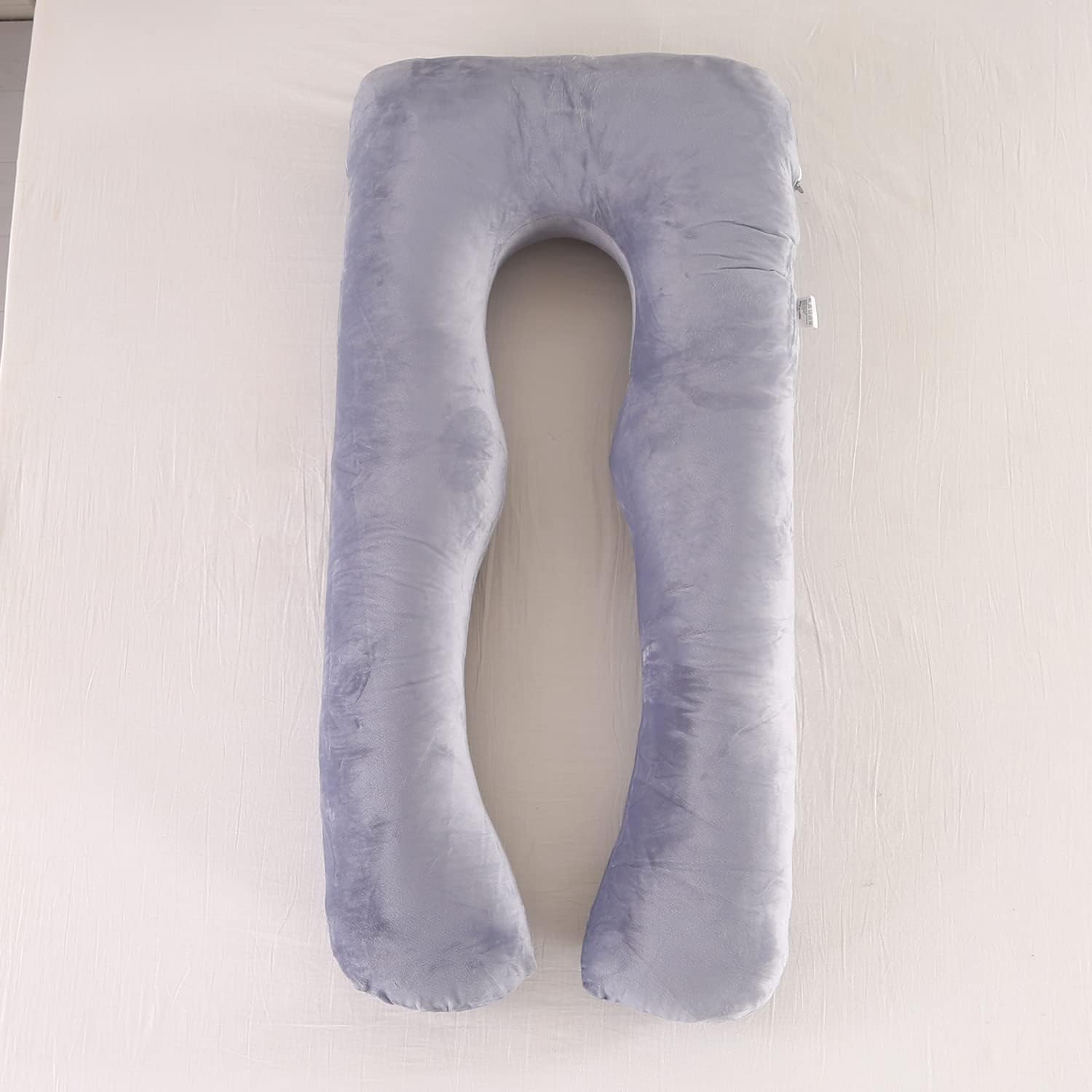 Almohada de embarazo grande en forma de U con forma de U con funda de almohada de algodón reemplazable y lavable para mujeres embarazadas que