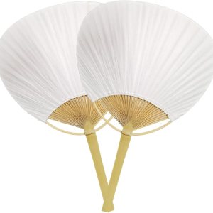 YFEIQI Abanicos decorativos de paleta blanca para fiestas de papel, ventiladores de pared portátiles eléctricos decorativos para el hogar, abanicos YFEIQI Abanicos decorativos de paleta blanca para fiestas de papel, ventiladores de pared portátiles eléctricos decorativos para el hogar, abanicos