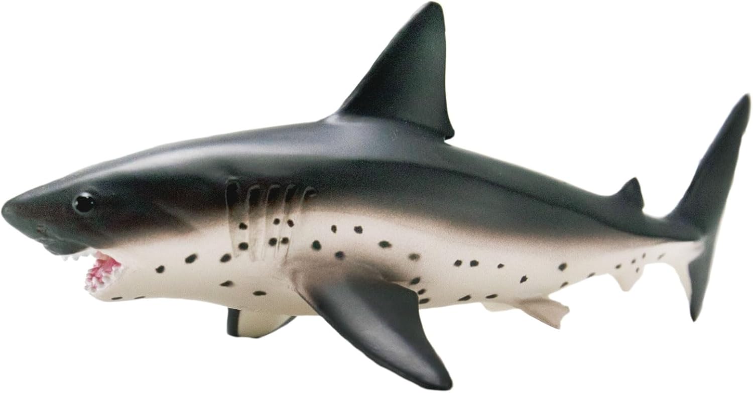 Safari Ltd. Figura de tiburón salmón  Pintada a mano, realista modelo de 5.5 pulgadas  Divertido juguete educativo del océano para niños, niñas y