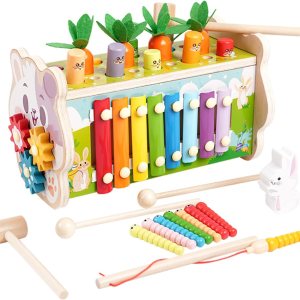 Juguetes Montessori para niños de 1 año, (8 en 1), juguete de madera para golpear martillos, juego de golpe a topos para niños pequeños, juego de Juguetes Montessori para niños de 1 año, (8 en 1), juguete de madera para golpear martillos, juego de golpe a topos para niños pequeños, juego de