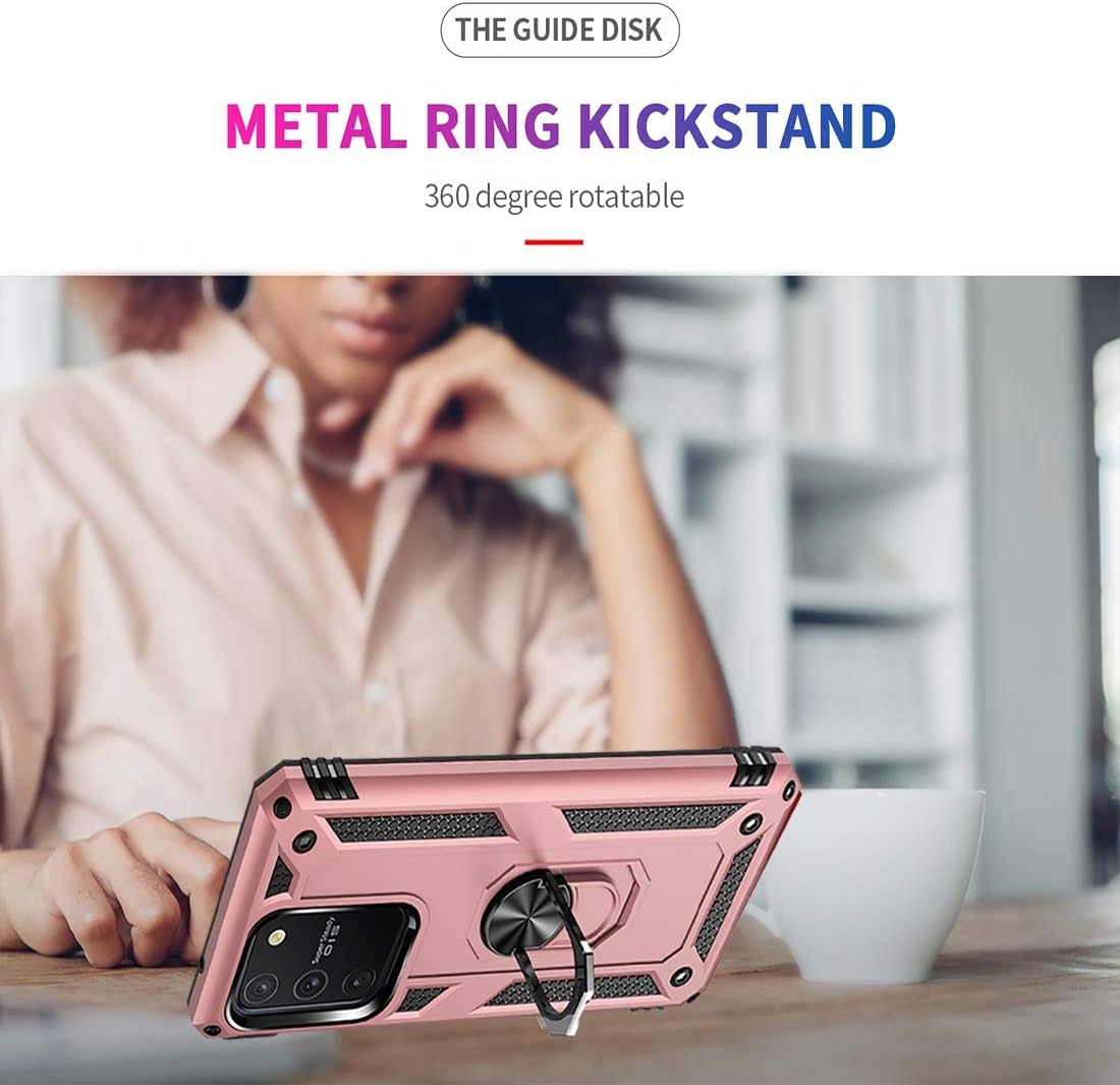 Funda para Galaxy S10 LiteSamsung A91, grado militar soporte magnético para anillo de automóvil, soporte de soporte protector para Samsung Galaxy