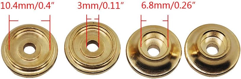 RCLions Copas de choque de retenedores de resorte de latón de 20GSet para TRX4, SCX10, SCX10II, D90 110 escala Rock Crawler Car