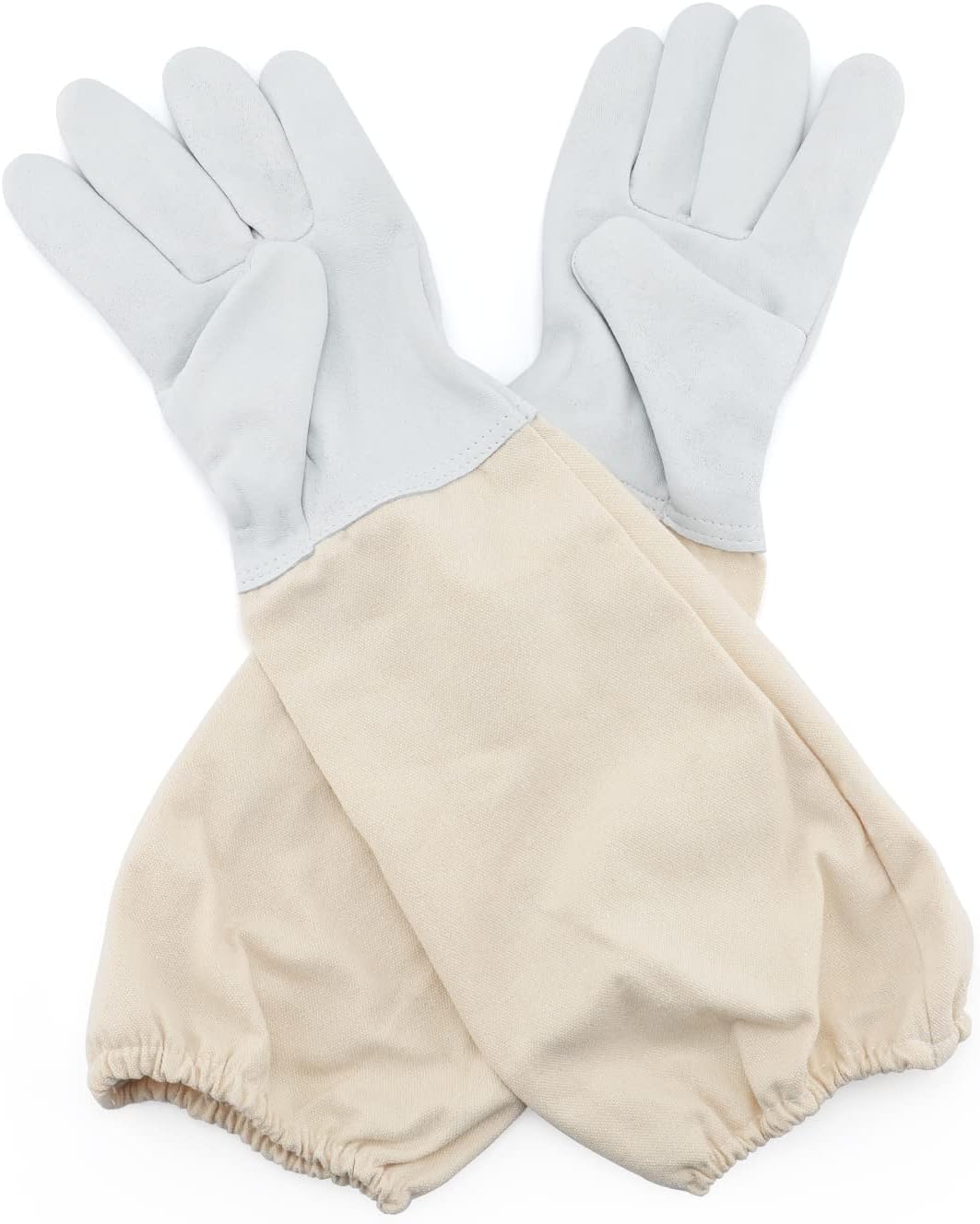 Kinglake Guantes de Apicultura de Piel de Cabra perfecta para el apicultor principiante, Guantes protectores con mangas Vented, 2 unidades.
