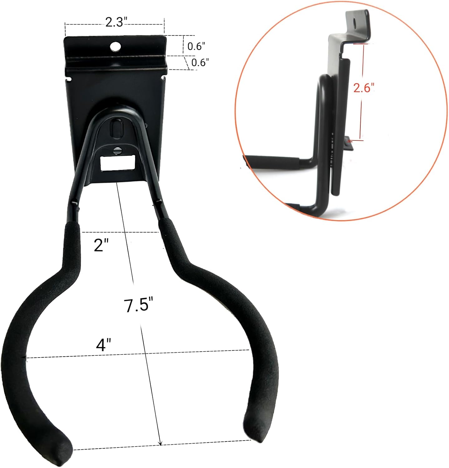ATOOLA Organizador de herramientas eléctricas para Slatwall, ganchos de garaje para colgar herramientas de patio, estante antideslizante y soporte