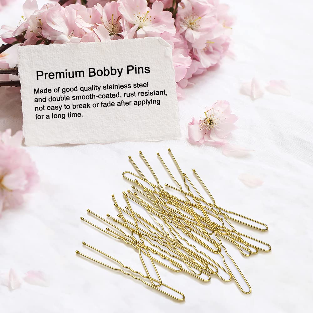TsMADDTs Horquillas para el cabello en forma de U de 2.75 pulgadas, horquillas grandes para cabello grueso, horquillas rubias para mujeres y niñas