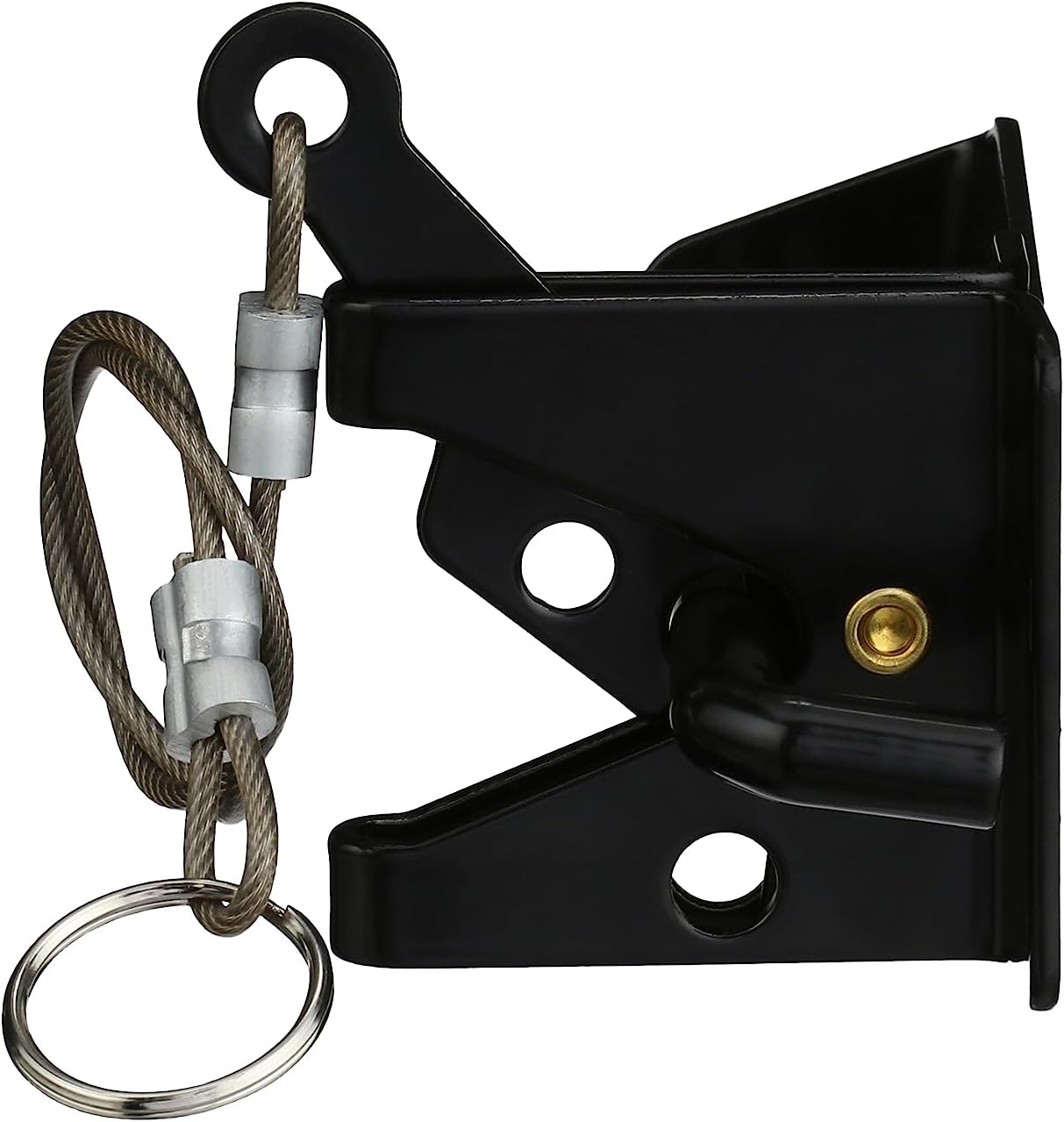 ADVANTAGE INDUSTRIES Pestillo de puerta automático resistente con cable para valla de madera, reversible  puertas batientes izquierda  derecha,