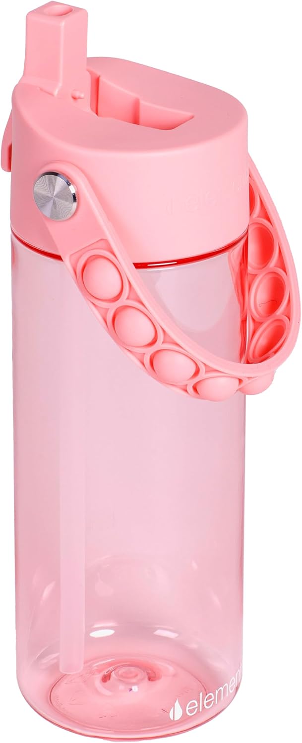 Elemental Botellas de agua a prueba de fugas para niños, botella de agua para niños para la escuela con divertido mango de apretar  Botella de agua