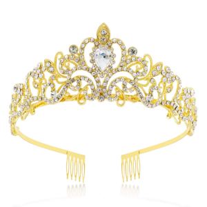 Tiaras y coronas doradas para mujer, coronas de princesa para novia, coronas elegantes con peines, diademas para mujer, para novia, boda, Tiaras y coronas doradas para mujer, coronas de princesa para novia, coronas elegantes con peines, diademas para mujer, para novia, boda,