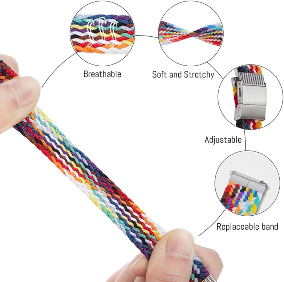 Pulsera de alerta médica personalizada de nailon trenzado elástico médico, pulseras de identificación de emergencia, grabado gratis, pulsera de