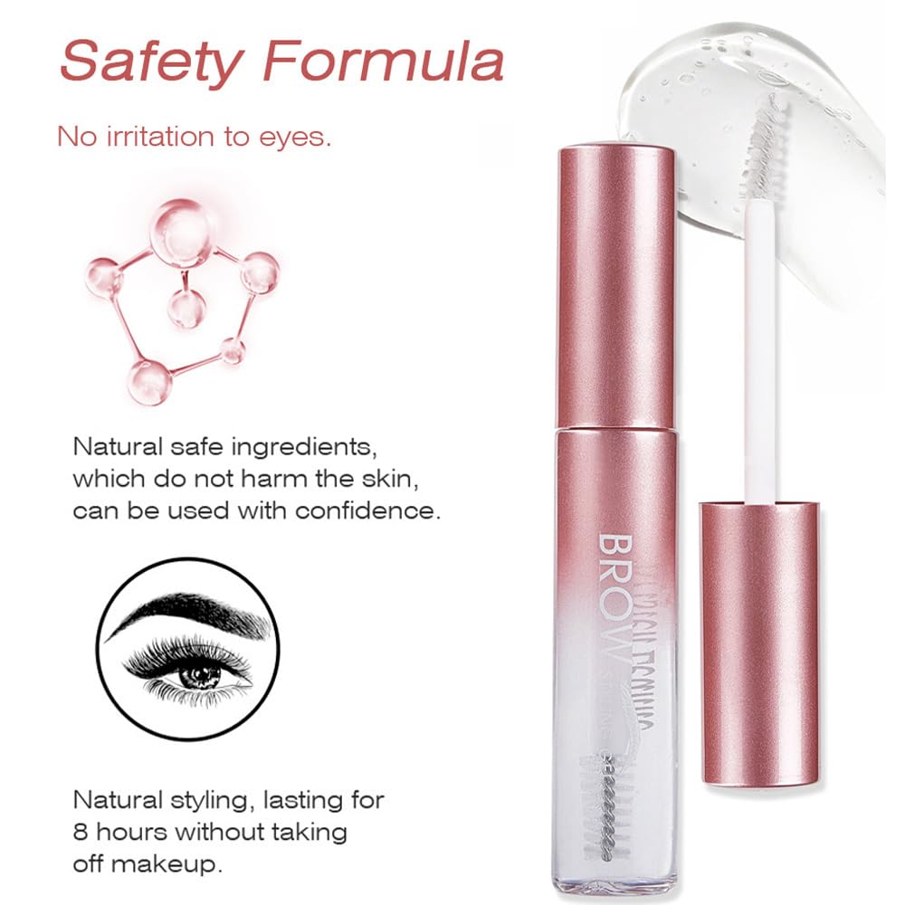 Kaely Juego de 2 piezas de maquillaje de gel para cejas transparente, gel de elevación de jabón para cejas transparente, maquillaje para cejas