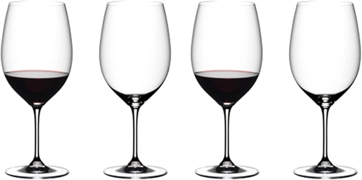 Riedel Vinum Cabernet SauvignonMerlot – Juego de copas de vino, 4 piezas, 22 onzas
