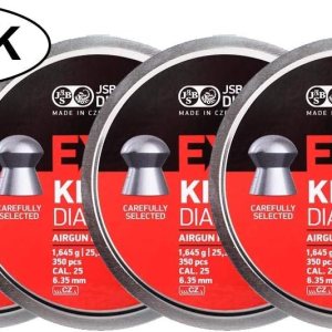 JSB Match Diabolo Exact King . 25 Cal, 25.39 Granos, Cúpula, 350 ct JSB Match Diabolo Exact King . 25 Cal, 25.39 Granos, Cúpula, 350 ct