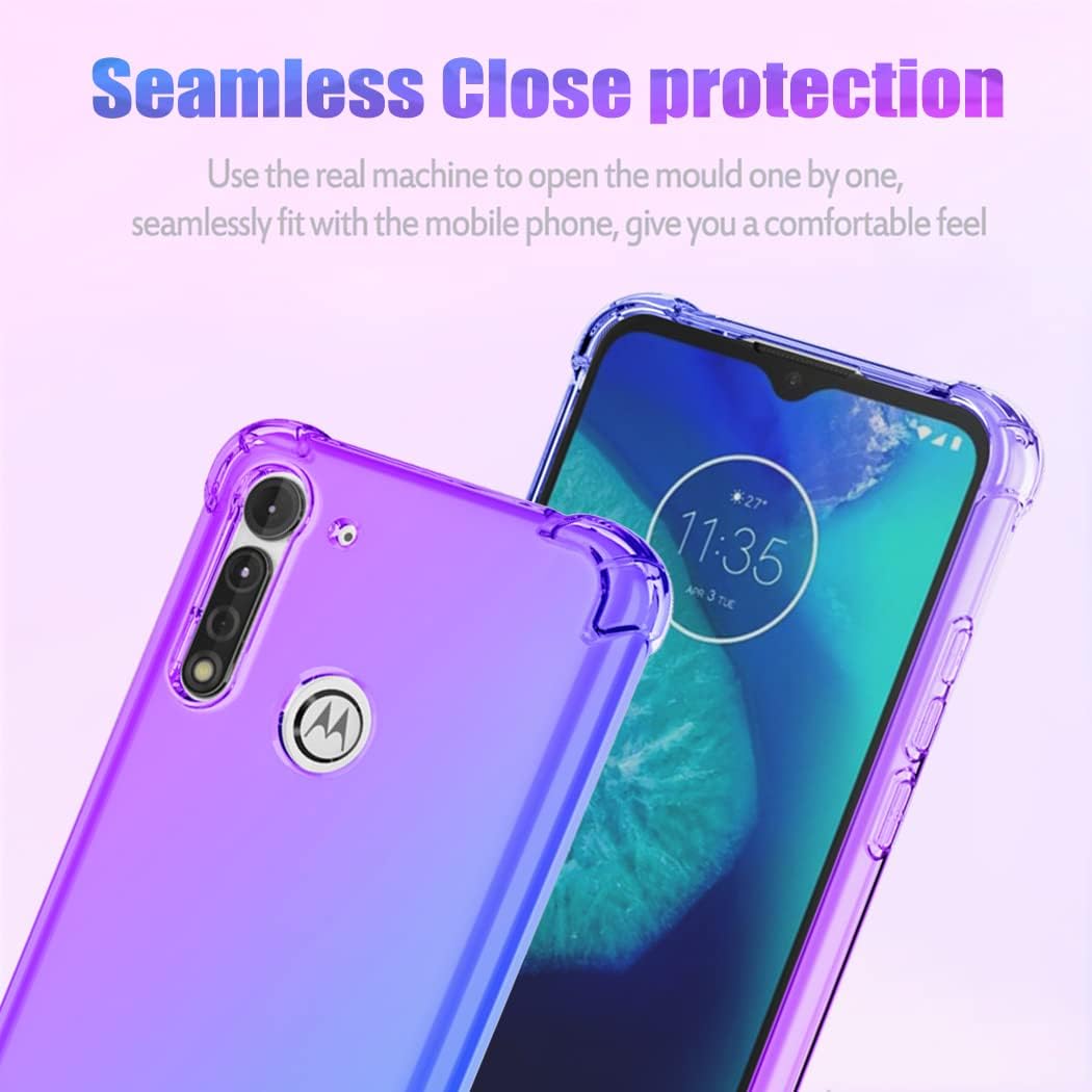 Funda para Moto G8 Power Lite, Motorola G8 Power Lite XT2055-2 Linda funda, Gradient Slim Anti Scratch TPU Funda protectora a prueba de golpes para