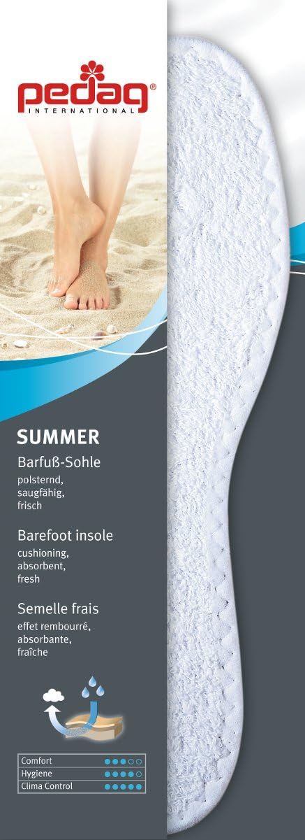Pedag Summer – Plantilla de tela de toalla de algodón puro, hecha a mano en Alemania, absorbe el sudor y controla el olor, ideal para usar sin