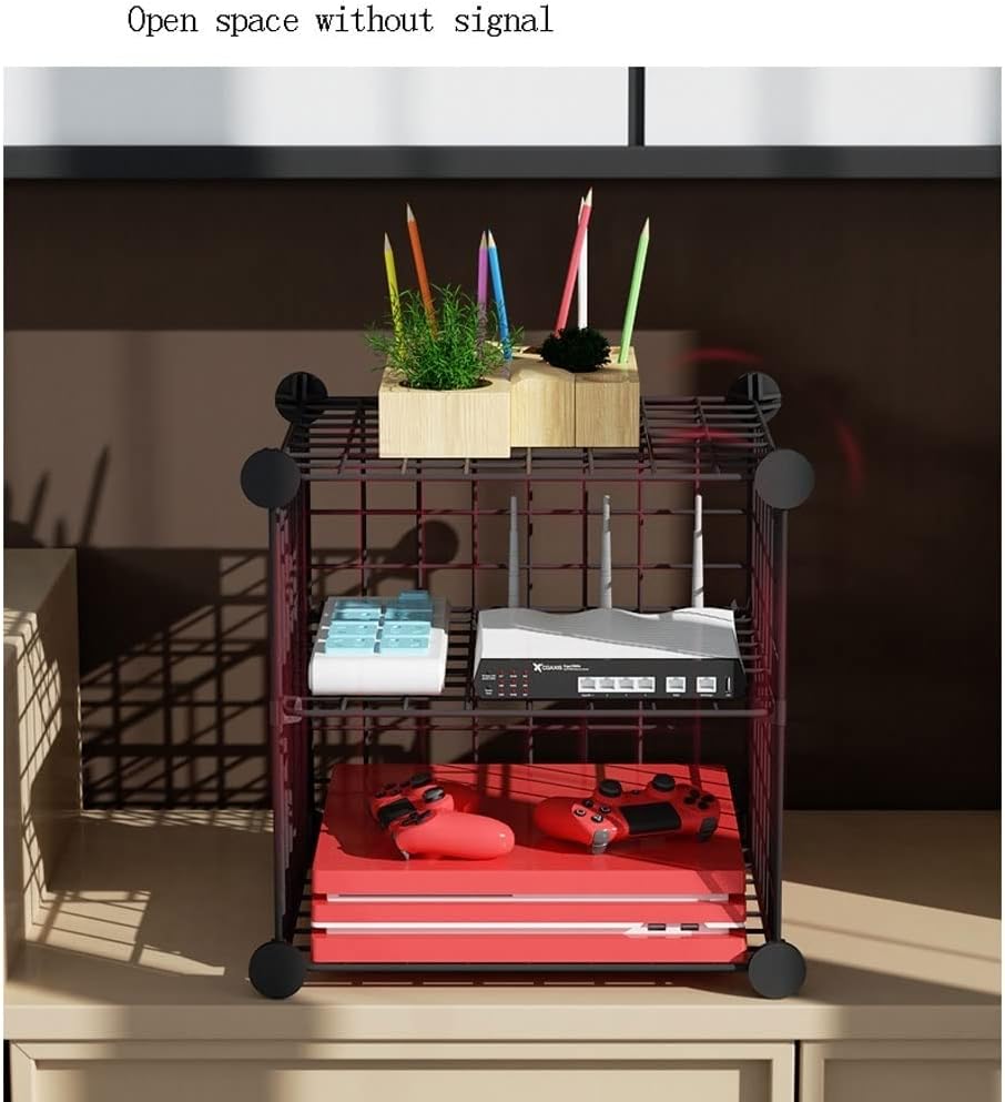 Soporte flotante para estante enrutador, estante inalámbrico para módem WiFi, estante de almacenamiento para almacenamiento doméstico para objetos
