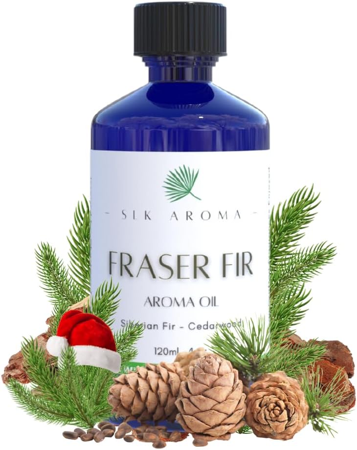 Aceite aromático Fraser FIR para difusores – El olor fresco de los árboles de Navidad y las fiestas – Mezcla de nicho de abeto siberiano, cedro del
