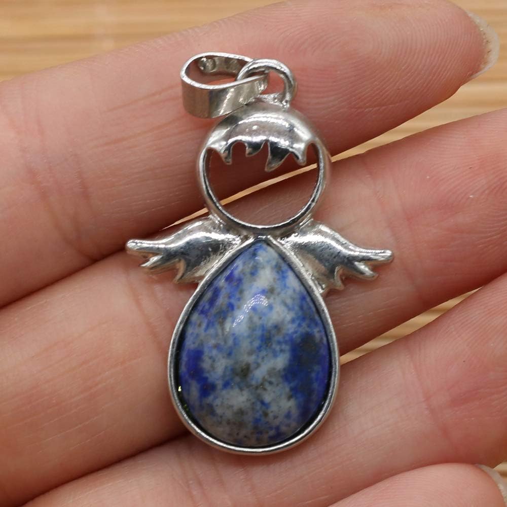 Zotoone 7 dijes de cristal de piedra natural, ángulo de 7 chakras, colgantes de piedras preciosas curativas para manualidades, collares, pulseras,
