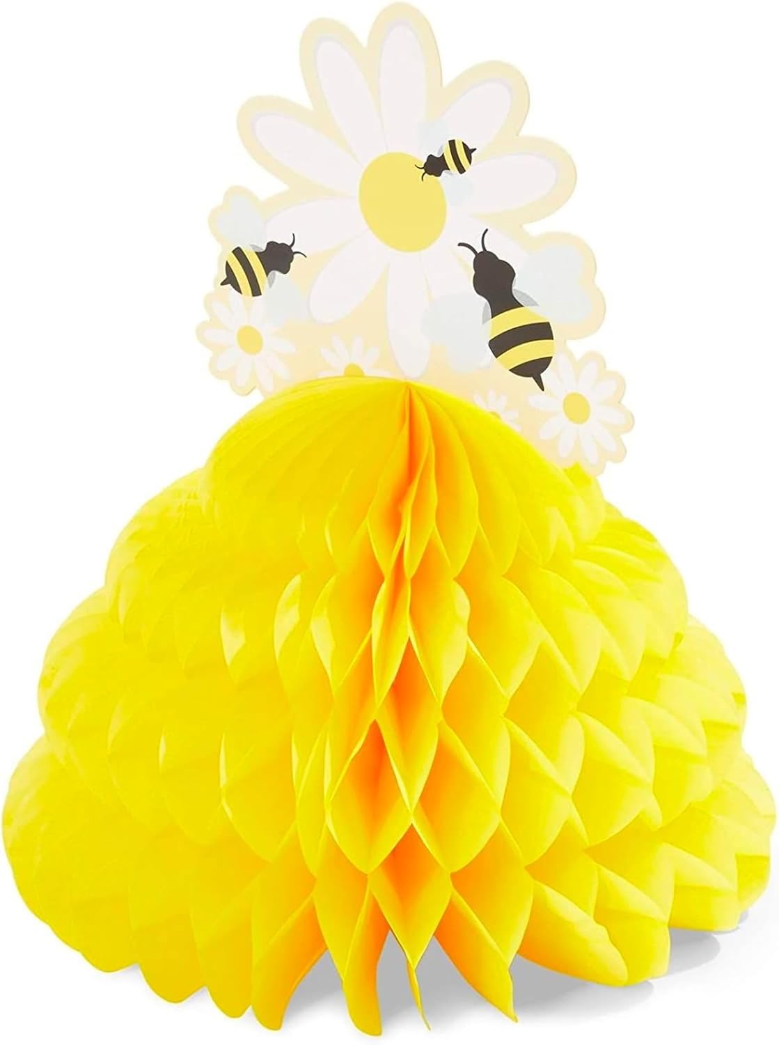 Sparkle and Bash Bumble Bee – Centro de mesa de panal (9 x 11 pulgadas, amarillo, paquete de 3)