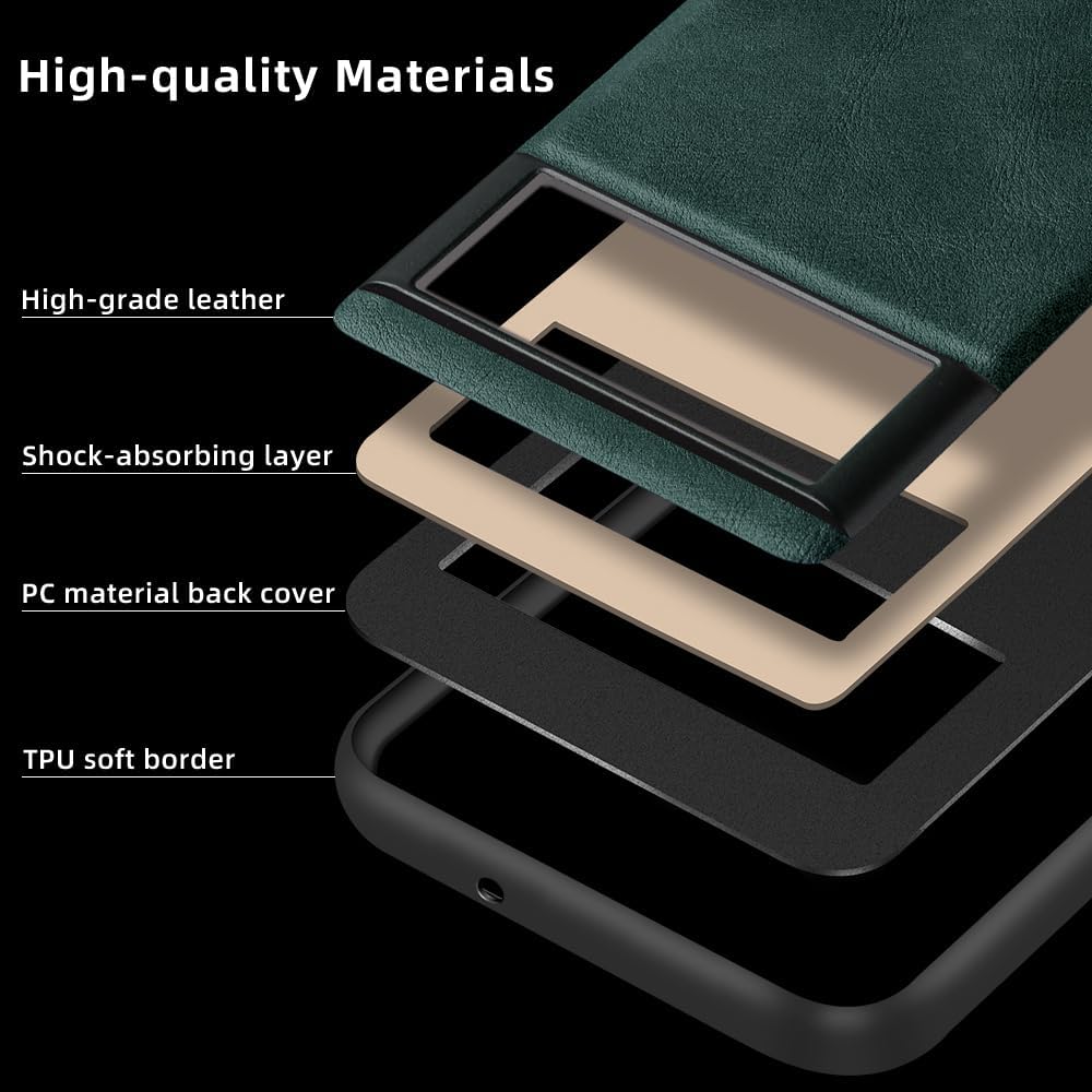 X-level Funda para Google Pixel 8 Pro, delgada y delgada de piel sintética de alta calidad, suave TPU a prueba de golpes, funda protectora para