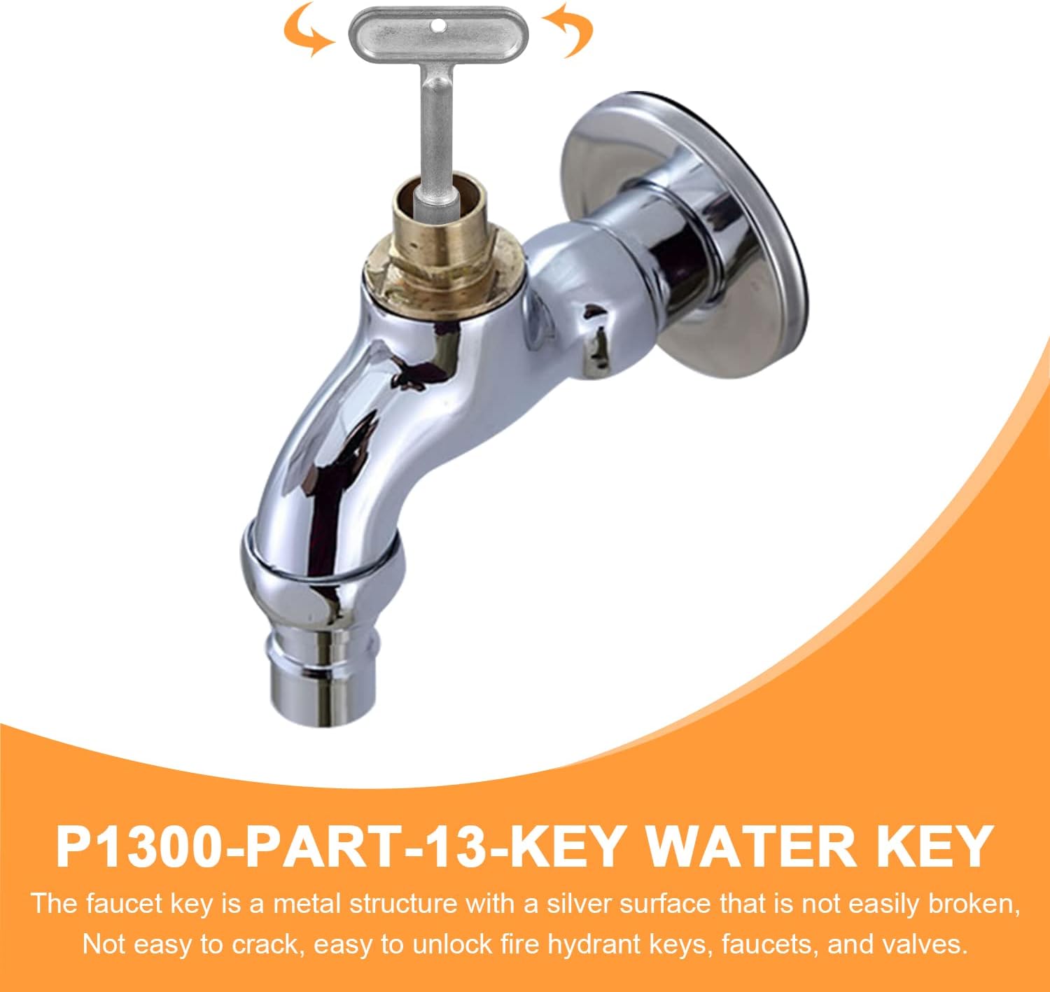 Llave de hidrante de 38 pulgadas, llave de agua para P1300-PART-13-KEY, compatible con Zurn, llave de grifo de agua, llave de hidrante mejorada para